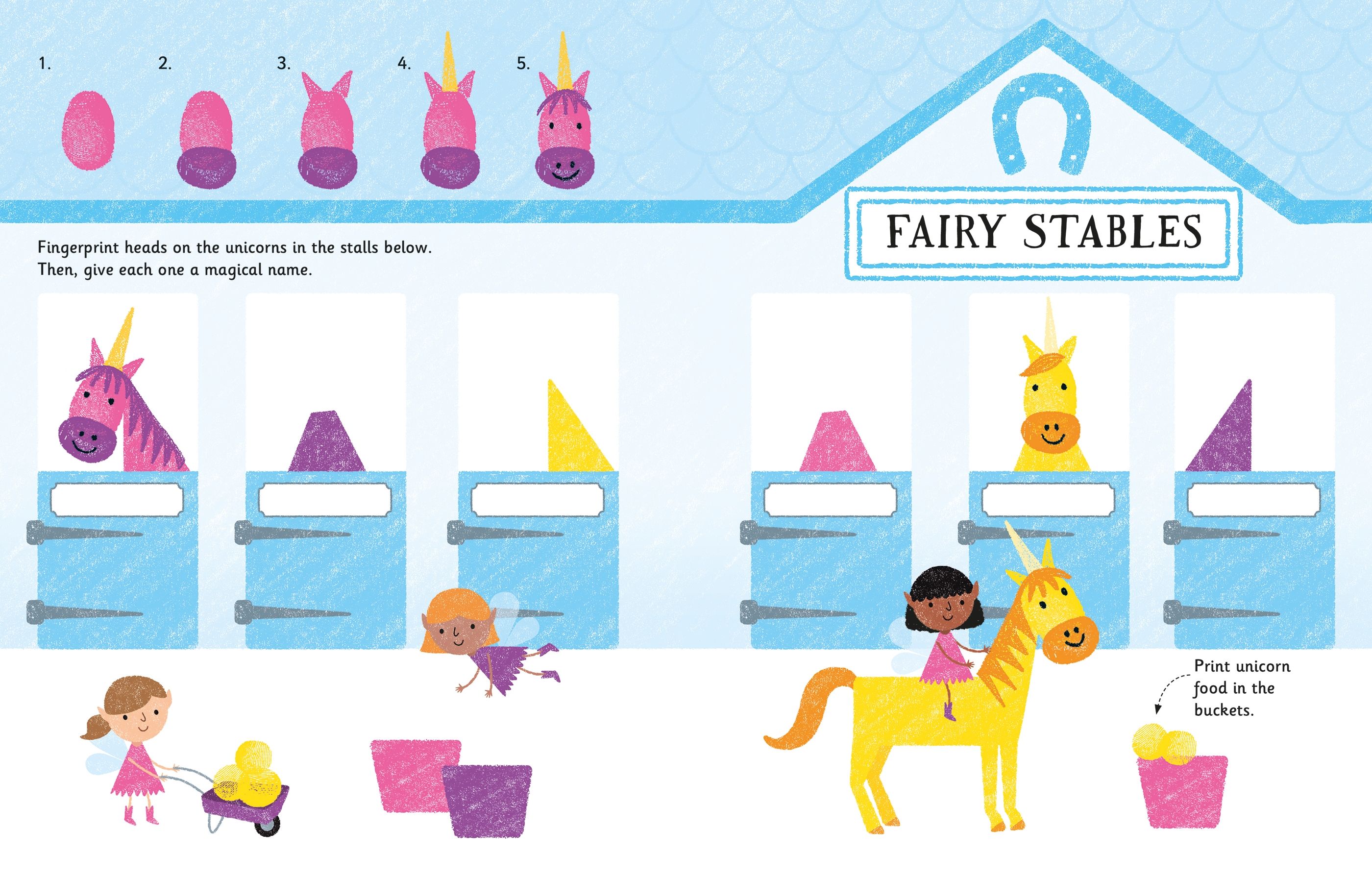 Fingerprint activities Unicorn and Fairies